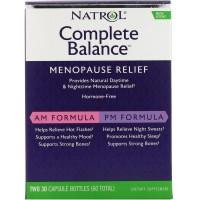 Natrol Менопауза полный комплекс, Complete Balance for Menopause, , 2 банки по 30 капсул (NTL-03001)
