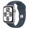 Apple Watch SE 2 GPS 44mm Silver Aluminium Case with Storm Blue Sport Band S/M (MREC3) - зображення 1