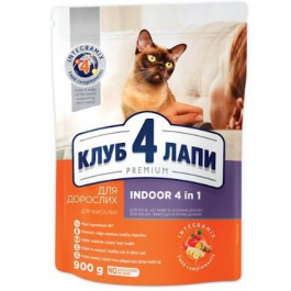 Клуб 4 лапи Premium Indoor 4 in 1 Chicken 0,9 кг (909412)