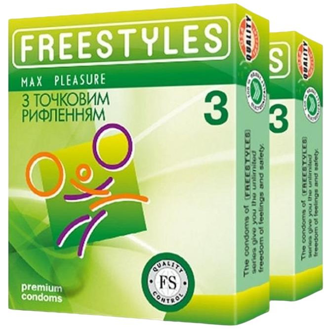 Freestyles Презервативи  Max Pleasure Точкові 3 шт (9556081103013) - зображення 1