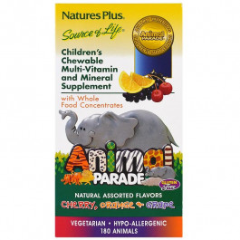 Nature's Plus Animal Parade, Children's Chewable Multi-Vitamin & Mineral Natures Plus 180 Animals