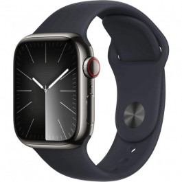 Apple Watch Series 9 GPS + Cellular 45mm Graphite S. Steel Case w. Midnight Sport Band - S/M (MRMV3)