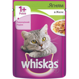 Whiskas С ягненком в желе для взрослых кошек 1+ 100 г (4770608253073)