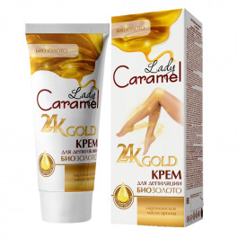 Lady Caramel Крем для депиляції тіла  24K Gold Біозолото 200 мл (4823015940903)