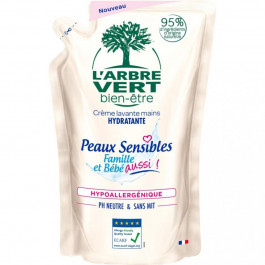 L'Arbre Vert Крем-мыло  Family & Baby Sensitive для чувствительной кожи, гипоаллергенное, запаска, 300 мл