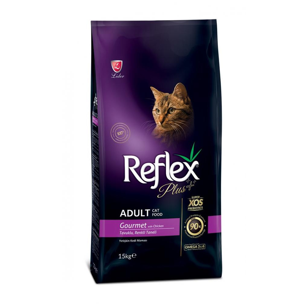 Reflex Plus Adult Cat Gourmet Chicken 15 кг RFX-405 - зображення 1