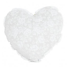 Прованс Подушка декоративна White Rose Серце з мереживом (003706)