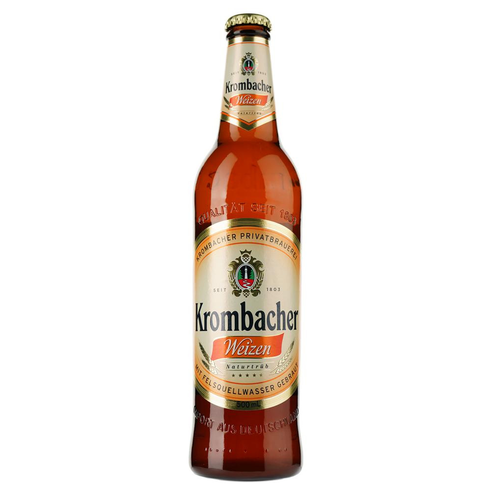 Krombacher Пиво  Wheat, світле, нефільтроване, 5,3%, 0,5 л (4008287762020) - зображення 1