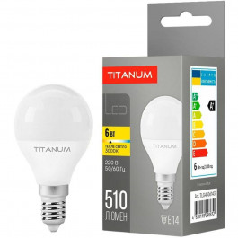 TITANUM LED G45 6W E14 3000K (TLG4506143)