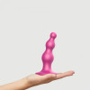 Strap-On-Me Dildo Plug Beads Framboise Metallic S (SO8983) - зображення 2