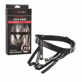 California Exotic Novelties Universal Love Rider Premium Ring Harness - Black (CE12775)