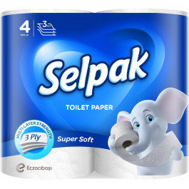 Selpak Туалетная бумага Soft 3 слоя 4 рулона (8690530204492)