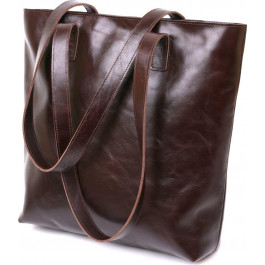 SHVIGEL Коричнева жіноча сумка-шоппер із натуральної шкіри високої якості  (16370)