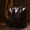 SHVIGEL Коричнева жіноча сумка-шоппер із натуральної шкіри високої якості  (16370) - зображення 7
