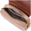 Vintage Бежева жіноча сумка-кроссбоді з натуральної шкіри з клапаном на магнітній кнопці  2422432 - зображення 4