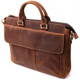 Vintage Чоловіча сумка для ноутбука у вінтажному стилі з натуральної шкіри коричневого кольору  2422673