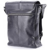 SHVIGEL Чоловіча шкіряна сумка чорного кольору з довгим плечовим ремінцем  2400919 - зображення 4