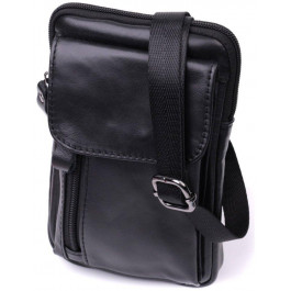 Vintage Вертикальна чоловіча сумка з натуральної шкіри на пояс або на плече  2422563