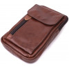Vintage Недорога чоловіча шкіряна сумка коричневого кольору на пояс або на плече  2422564 - зображення 3