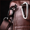 Vintage Недорога чоловіча шкіряна сумка коричневого кольору на пояс або на плече  2422564 - зображення 8