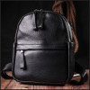 Vintage Чорний жіночий рюкзак-сумка середнього розміру з натуральної шкіри  2422567 - зображення 6
