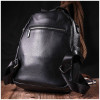 Vintage Чорний жіночий рюкзак-сумка середнього розміру з натуральної шкіри  2422567 - зображення 7