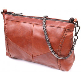 Vintage Світло-коричнева жіноча сумка середнього розміру з натуральної шкіри на плече  2422566