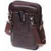 Vintage Компактна чоловіча сумка з натуральної шкіри коричневого кольору на пояс або на плече  2422141 - зображення 2