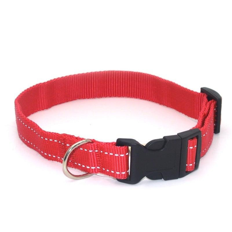Croci Нашийник для собак  Soft Reflective світловідбивний, 30-45х1,5 см, яскраво-червоний (C5179716) - зображення 1