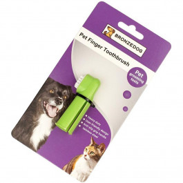 BronzeDog Зубна щітка для собак і котів  масажна 6х3 см