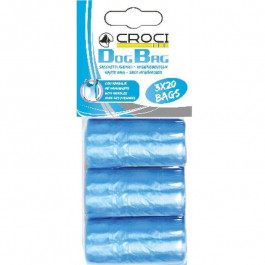 Croci Eco Bagg Одноразовые пакеты для уборки за собакой 3х20 шт синий (8023222153097)