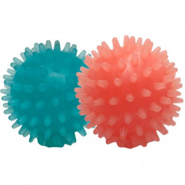 Fox Набір іграшок для собак  М'ячі з шипами, з ароматом ванілі, 4 см, 1 шт., синій та помаранчевий (4873