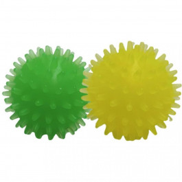 Fox Іграшка для собак  М'ячі з шипами, із запахом ванілі, 4 см, жовтий та зелений (4873690000072)