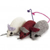 Camon Іграшка для котів  кольорові джгутові мишки, 6,5 см, 3 шт. (8019808171210) - зображення 2
