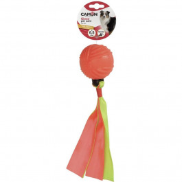 Camon Іграшка для собак  м'яч, з термопластичної гуми, зі стрічками та пищалкою, 23х6,5 см (8019808222745)