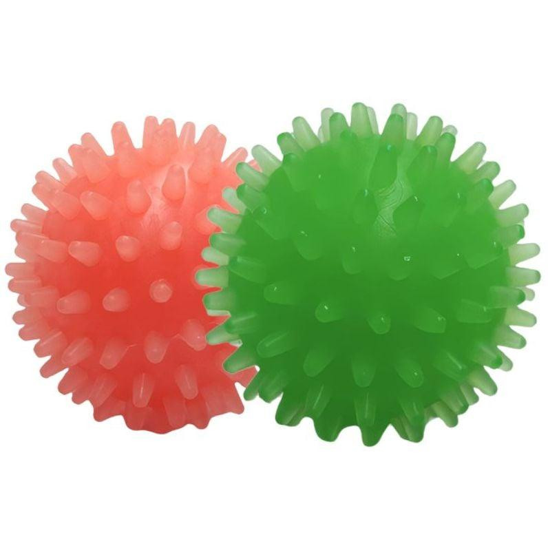 Fox Набір іграшок для собак  М'ячі з шипами, з ароматом ванілі, 4 см, 1 шт., помаранчевий та зелений (48 - зображення 1