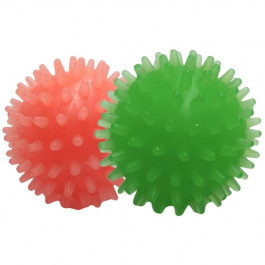 Fox Набір іграшок для собак  М'ячі з шипами, з ароматом ванілі, 4 см, 1 шт., помаранчевий та зелений (48