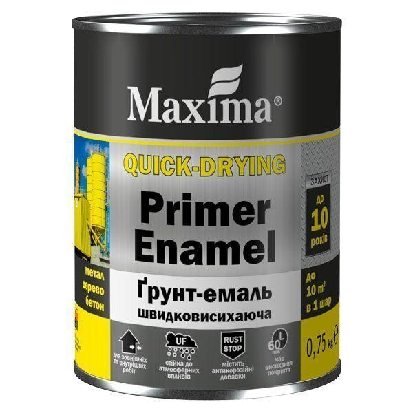 Maxima Quick-Drying Primer Enamel черный 0,75 кг - зображення 1