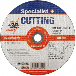 Specialist+ Диск абразивный отрезной по металлу/нержавеющей стали Specialist+ CUTTING 125x2x22