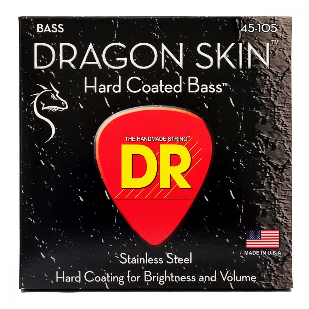 DR DR DSTRINGS DRAGON SKIN BASS - MEDIUM (45-105) DSB-45 - зображення 1