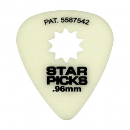 Cleartone EVERLY GLOW IN THE DARK STAR PICK HEAVY .96mm (12-PACK)