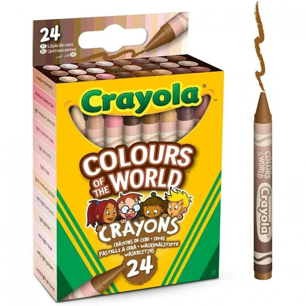 Crayola Набор восковых мелков  Colours of the World 24 шт (52-0114) - зображення 1