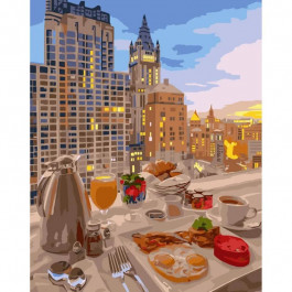 STRATEG Картина по номерам  Завтрак в Нью-Йорке 50см VA-3354