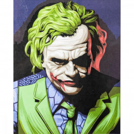 STRATEG Картина по номерам  Взгляд Джокера, с лаком 40x50см VA-3380