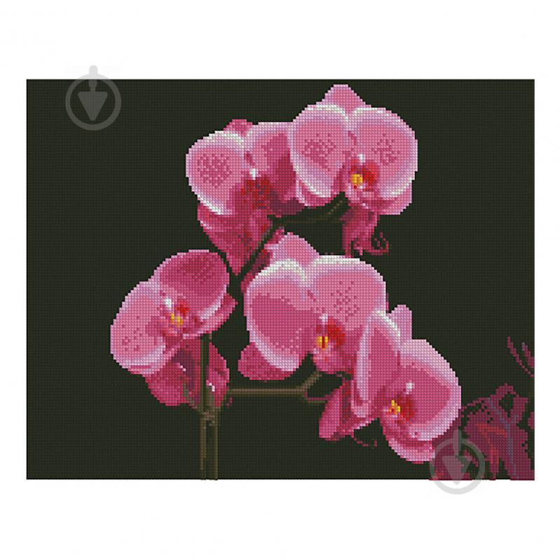 STRATEG Алмазная мозаика  «Розовые орхидеи», 40х50 см FA11877 - зображення 1