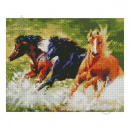 STRATEG Алмазная мозаика  «Дикие лошади», 40х50 см FA11098