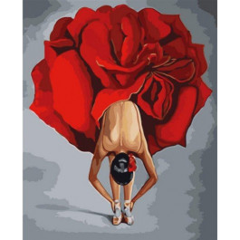 STRATEG Картина по номерам  "Цветочная танцовщица" (40х50 см) (VA-1170)
