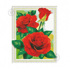 STRATEG Алмазная мозаика  «Красные дикие розы», 40х50 см FT30037