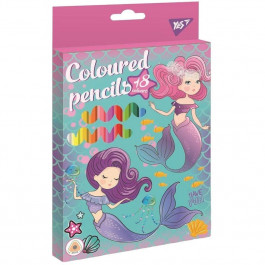 YES Карандаши цветные Mermaid 18 цв (290599)