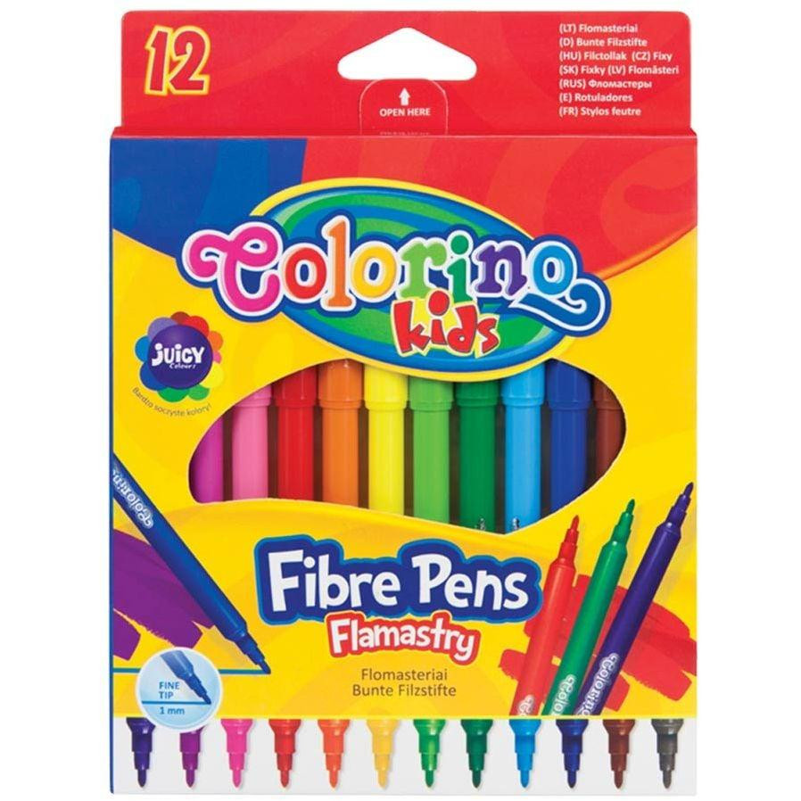 Colorino Фломастеры Fibre Pens 12 цветов 12 шт (14588PTR/1) - зображення 1